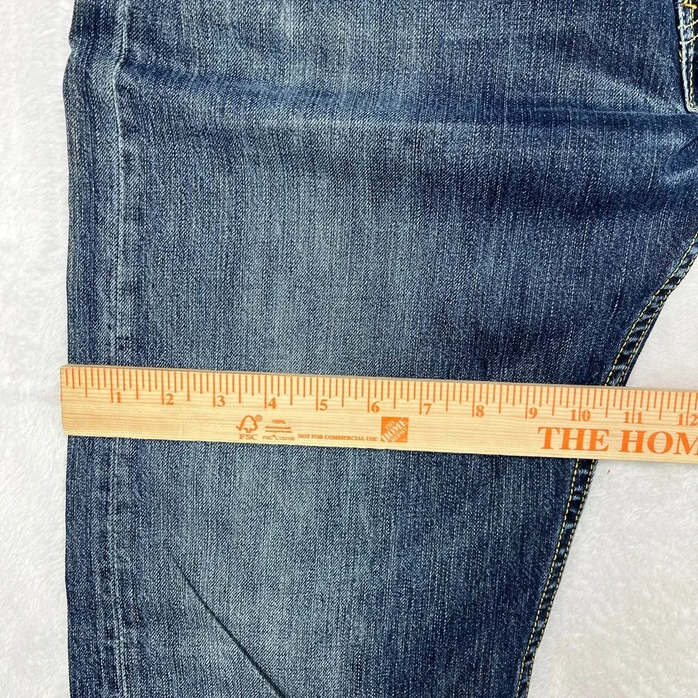 Levi's‎ 501 Jeans Mens Blue Denim Mid Rise Straight Button Fly 33X35.5 - Flaws